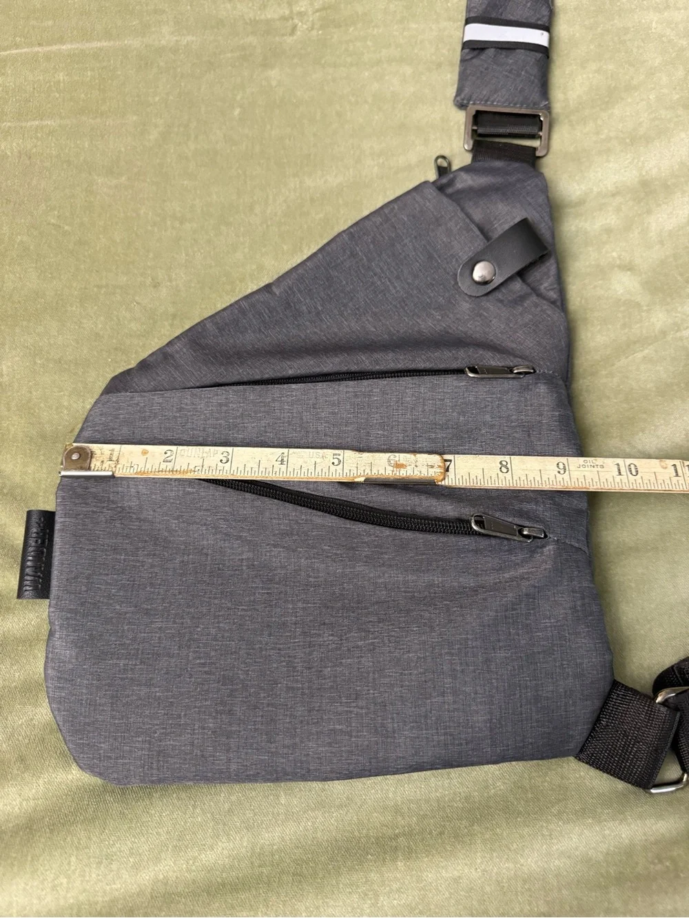 Wander+ Men's Gray Crossbody Sling Bag - Minimal Daily Carry #OSP